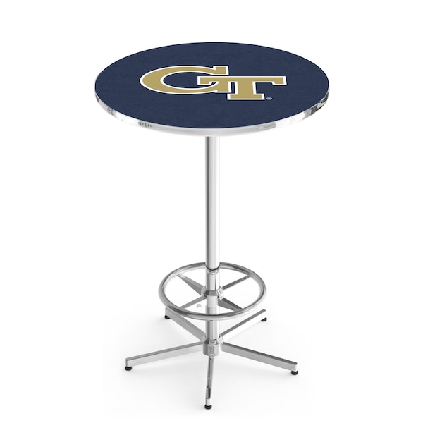 42" Chrome Georgia Tech Pub Table